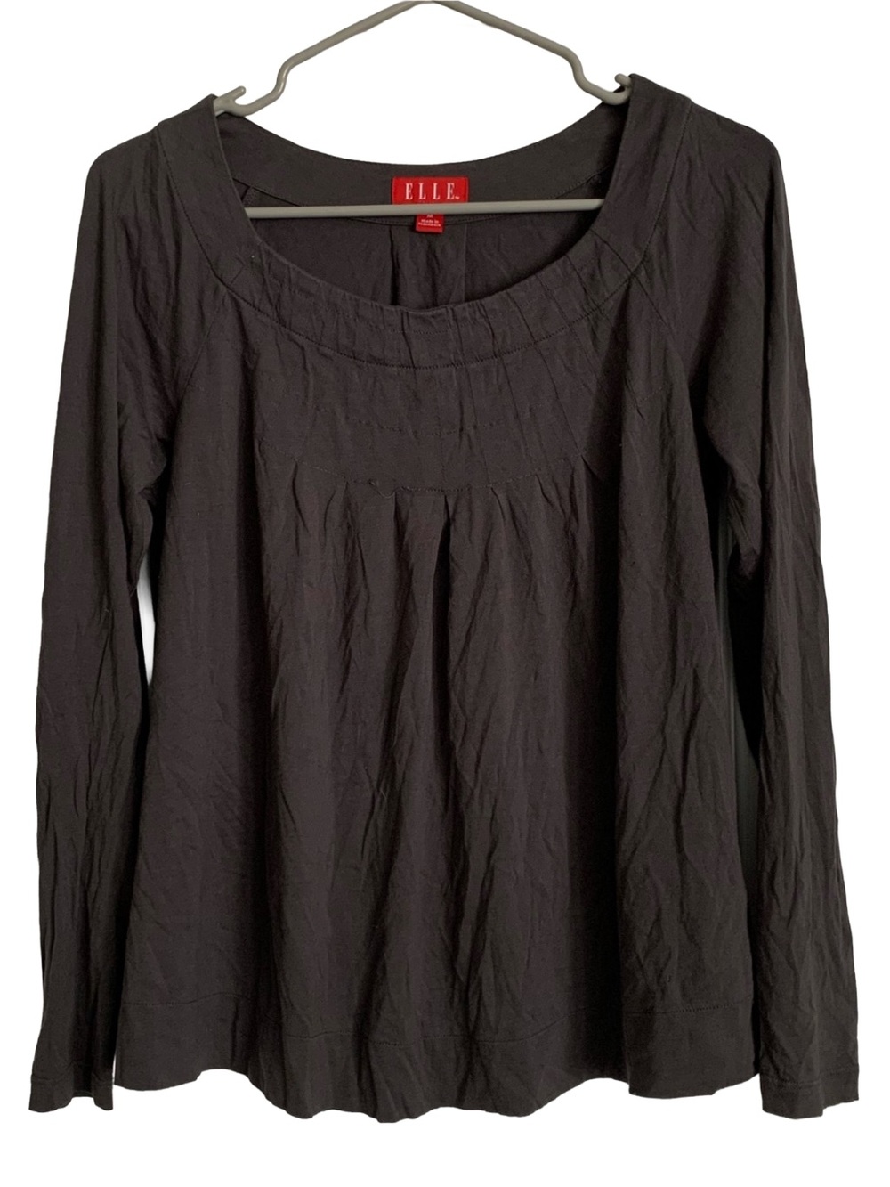 MOSSIMO Women’s Dark Gray Long Sleeve Cotton Modal Tee Shirt